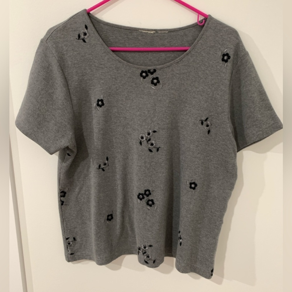 Gray floral shirt